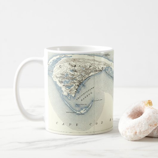 Mug Carte de Provincetown Cape Cod le Massachusetts (Avec donut)