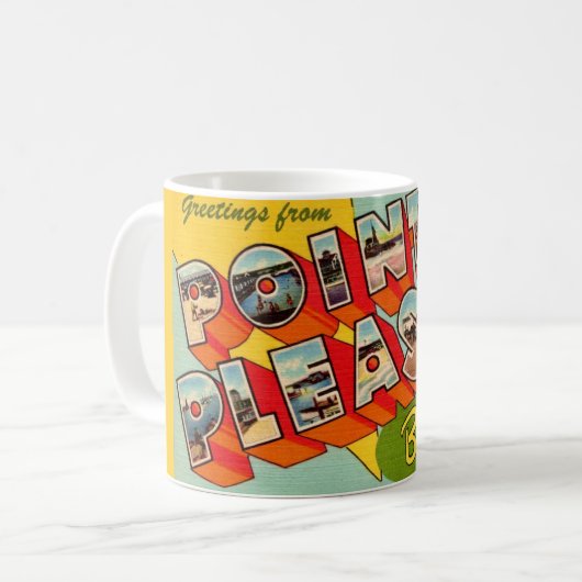 Mug Carte de salutations de Point Pleasant Beach NJ (Devant gauche)