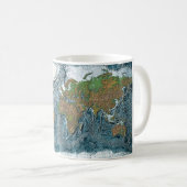 Mug Carte de soulagement de la terre (Devant droit)
