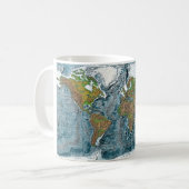 Mug Carte de soulagement de la terre (Devant gauche)