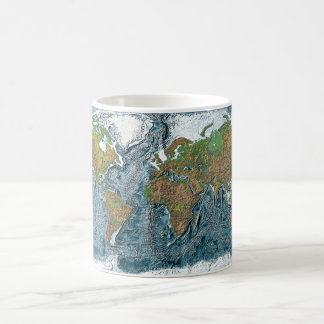 Mug Carte de soulagement de la terre