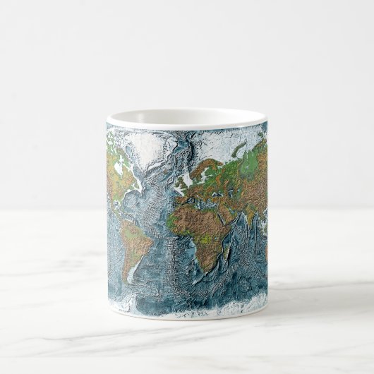 Mug Carte de soulagement de la terre (Centre)