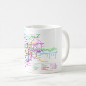 Mug Carte de souterrain de Tokyo Japon (Devant droit)
