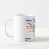 Mug Carte de souterrain de Tokyo Japon (Gauche)