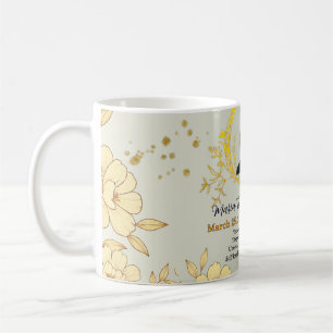 Mug Carte de souvenir florale - Souvenir de sympathie