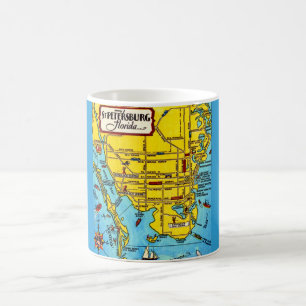 Mug Carte de St. Petersburg Floride