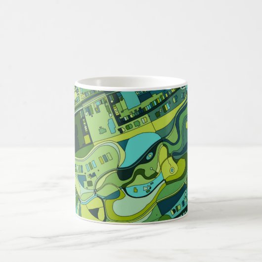 Mug Carte de structure de ville d'Amsterdam (Centre)