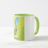 Mug Carte de Suède illustrée affiche de voyage. (Devant droit)