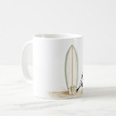 Mug Carte de Surf Tropical Aloha (Devant gauche)