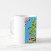 Mug Carte de Taïwan illustrée par Pop Art (Devant gauche)