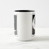 Mug Carte de Tarot de chat Mystique de cuisine noir et (Centre)