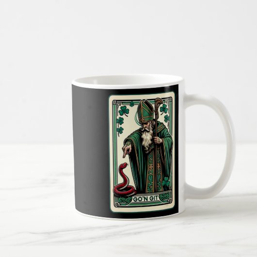 Mug Carte de tarot drôle de la Saint-Patrick Go'n Git (Droite)