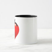 Mug Carte de tarot gitane de Valentine de coeur rouge (Centre)