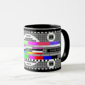 Mug Carte de test de télévision "Veuillez patienter" (Devant droit)