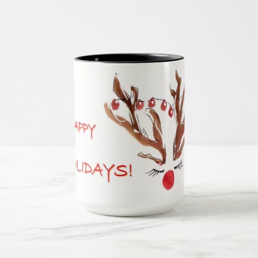 Mug Carte de vacances joyeuse (Centre)