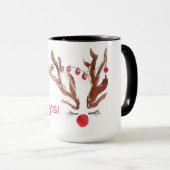 Mug Carte de vacances joyeuse (Devant droit)