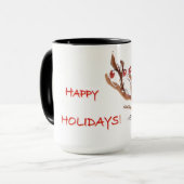 Mug Carte de vacances joyeuse (Devant gauche)