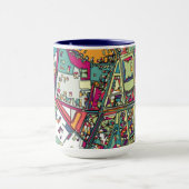 Mug Carte de ville de Budapest, Hongrie | (Centre)