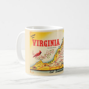 Mug carte de Virginie vintage
