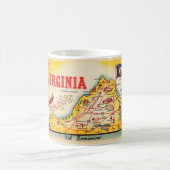Mug carte de Virginie vintage (Centre)