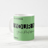 Mug Carte de visite à rayures noires tout simplement é (Devant gauche)