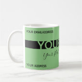 Mug Carte de visite à rayures noires tout simplement é (Gauche)