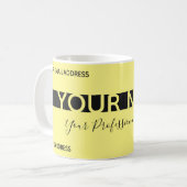 Mug Carte de visite à rayures noires tout simplement é (Devant gauche)