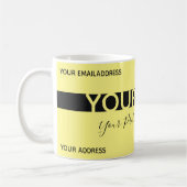 Mug Carte de visite à rayures noires tout simplement é (Gauche)