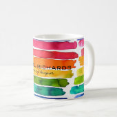 Mug Carte de visite du concepteur d'intérieur Rainbow  (Devant droit)