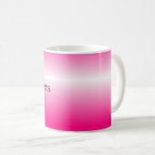 Mug carte de visite rose brillant (Devant droit)