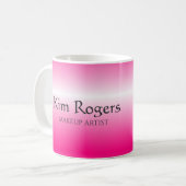 Mug carte de visite rose brillant (Devant gauche)