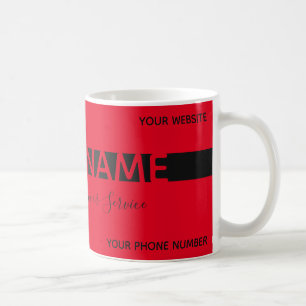 Mug Carte de visite simple et élégant à rayures noires
