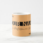 Mug Carte de visite simple orange noir rayé (Centre)