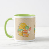 Mug Carte de voeux avec le symbole d'oeuf de pâques (Gauche)