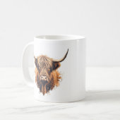 Mug Carte de vœux Highland Coo -  (Devant gauche)