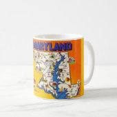 Mug Carte de vœux vintage du Maryland (Devant droit)