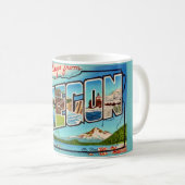 Mug Carte de vœux vintage Oregon (Devant droit)
