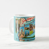 Mug Carte de vœux vintage Oregon (Devant gauche)