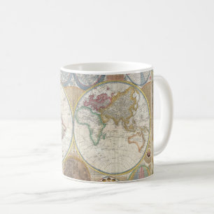 Mug Carte de voyage antique vintage Géographie du mond