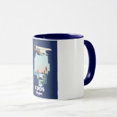 Mug Carte de voyage de Coos Oregon (Devant droit)