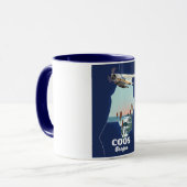 Mug Carte de voyage de Coos Oregon (Devant gauche)