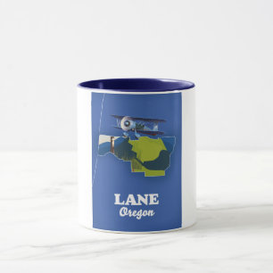 Mug Carte de voyage de Lane Oregon