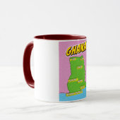 Mug Carte de voyage du Ghana (Devant gauche)