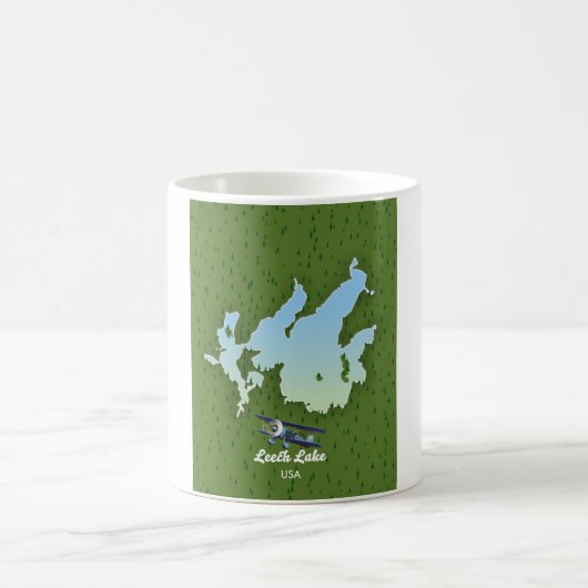 Mug Carte de voyage du lac Leech (Centre)