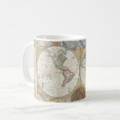 Mug Carte de voyage du monde Antique Vintage (Devant gauche)