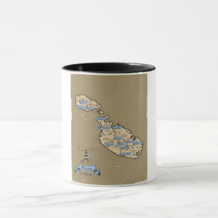 Mug Carte de voyage illustrée Chypre