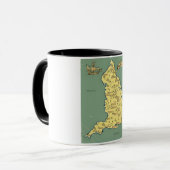 Mug Carte de Voyage illustrée de l'Angleterre (Devant gauche)