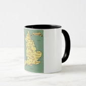 Mug Carte de Voyage illustrée de l'Angleterre (Devant droit)