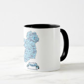 Mug Carte de voyage illustrée d'Irlande (Devant droit)