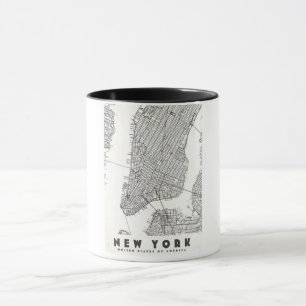 Mug Carte de voyage vintage de la ville de New York